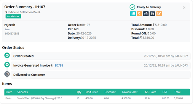 Order Management UI Preview