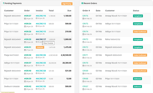 Order Summary Screen